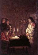 HONTHORST, Gerrit van Christ before the High Priest sg oil painting reproduction